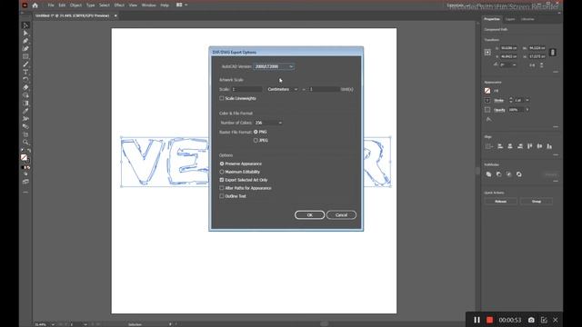 تحويل ملف إليستريتور.. Converting Illustrator To DXF File смотреть онлайн