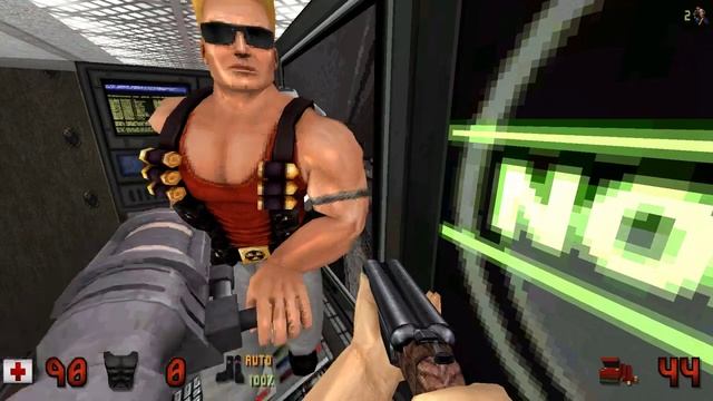 Duke Nukem 3D 1996 года играть за Короля прохождение главы 4 The Birth часть 2 смотреть онлайн