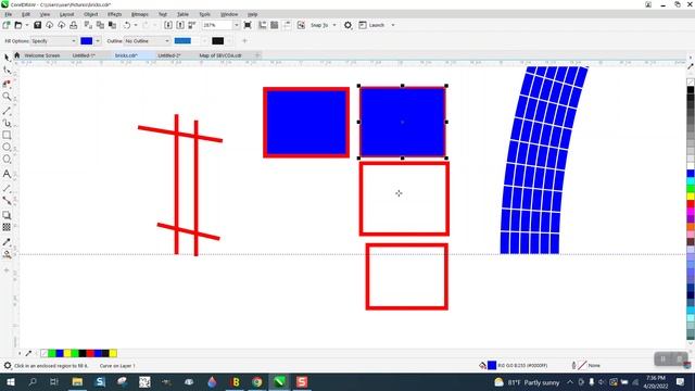 Corel Draw Tips & Tricks Bricks on an Arch Part 3 Convert lines to an Object смотреть онлайн