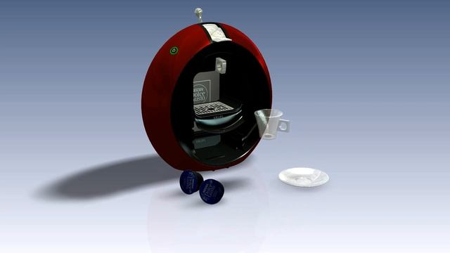 Autodesk Inventor 2015 Full HD 1080p 3d animation of Krups Dolce Gusto coffee machine смотреть онлайн