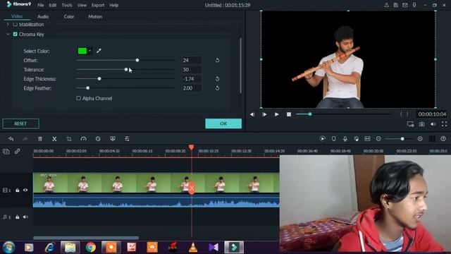 how to cut Chroma key || on filmora go 9 смотреть онлайн