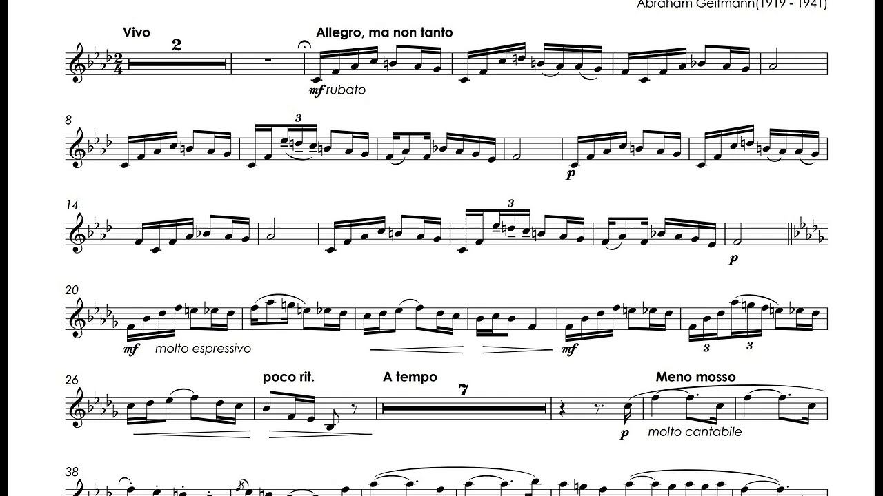 Geifmann, Abraham - Two Jewish Pieces - Timofei Dokshizer  trumpet