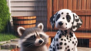 щенок маршалёк и енот полло