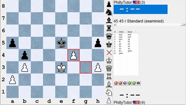 Chess Endgame: King & 5 Pawns Vs King & 4 Pawns