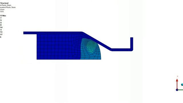 EXTRUSION OF A BILLET.SIMULATION IS DONE IN ANSYS. смотреть онлайн