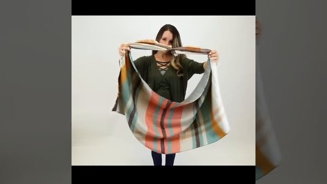 How to Wear our Reversible Button Scarf/Poncho! смотреть онлайн
