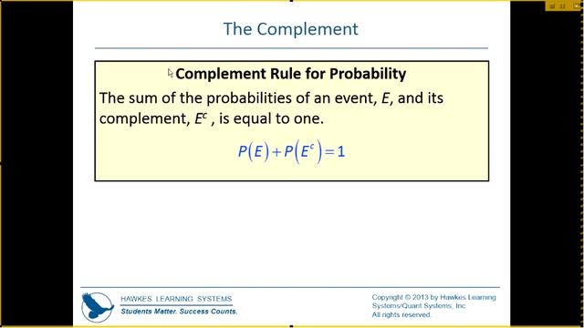 Chapter 4.2 Complement Rule смотреть онлайн