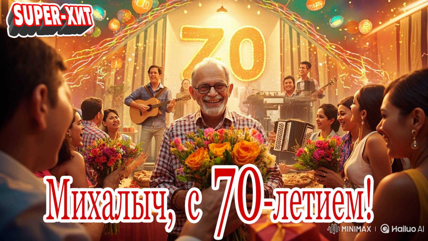 Михалыч с 70-летним юбилеем! (песня на заказ - Музыкальный Апельсин) смотреть онлайн