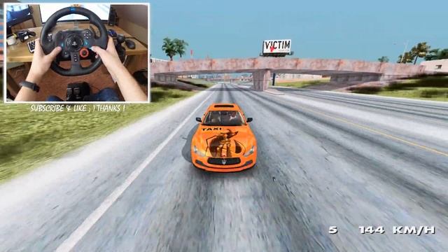 Maserati Ghibi Taxi GTA San Andreas 🚗 LOGITECH G29 ENB GRAPHIC REVIEW смотреть онлайн