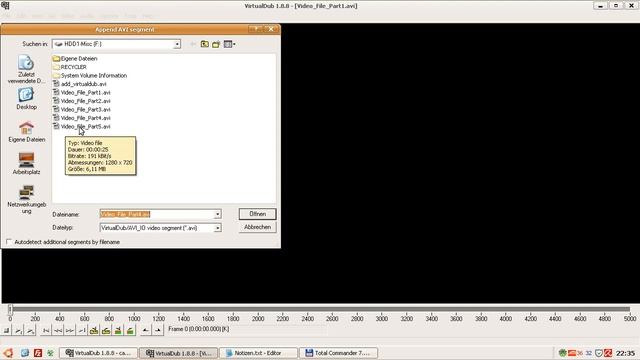 How To: Add multiple video files into one single one with VirtualDub смотреть онлайн