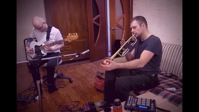 Джем бас + труба, синты ( bass + trumpet, synth jam) смотреть онлайн