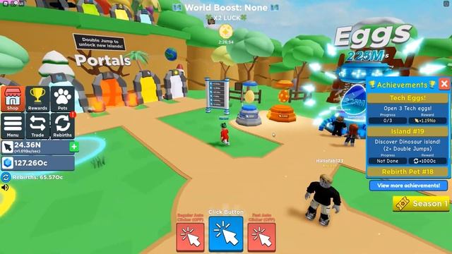 ОБНОВЛЕНИЕ В CLICKER SIMULATOR ROBLOX 225 МИЛЛИОНОВ ИВЕНТ смотреть онлайн