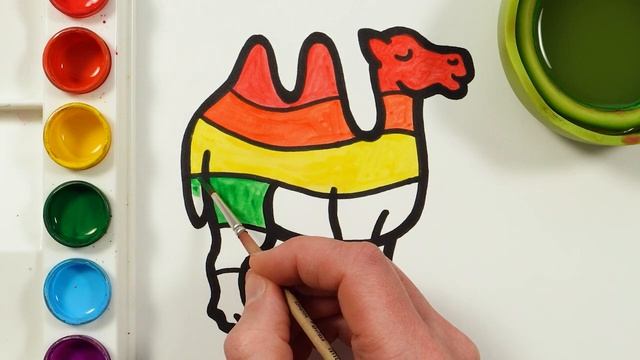 Рисуем и раскрашиваем верблюда. Детям и начинающим смотреть онлайн
