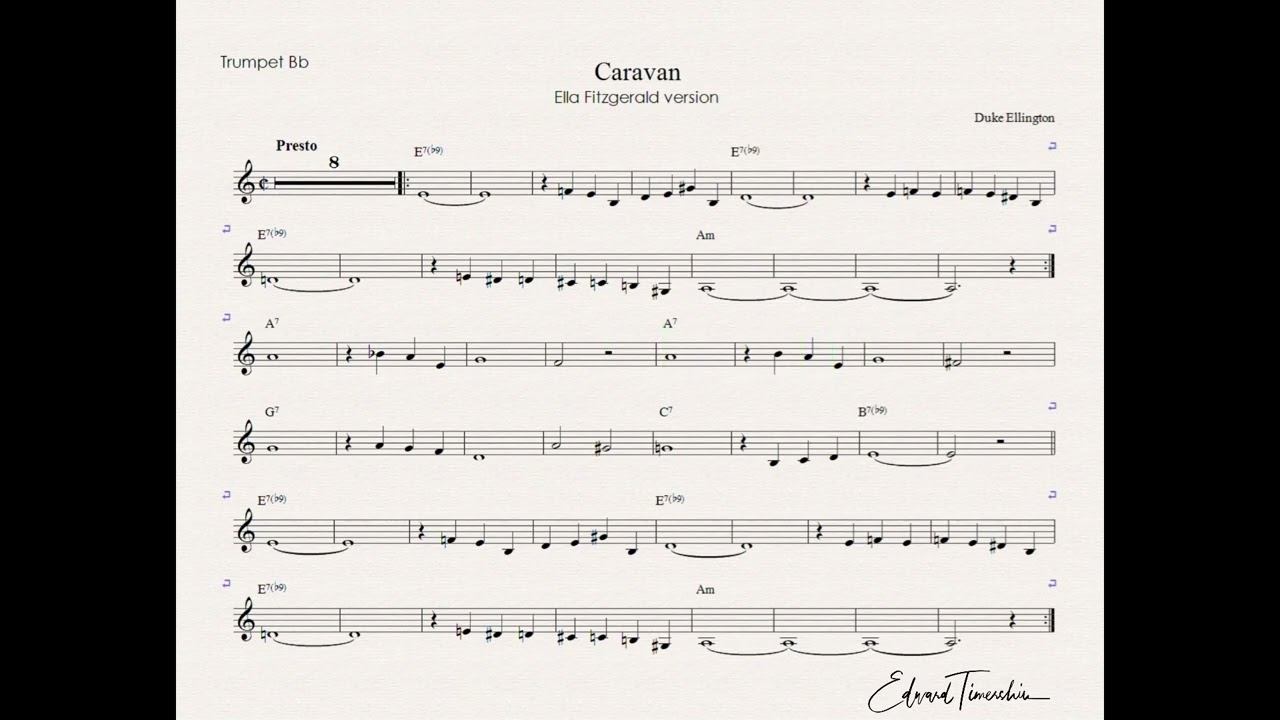 Ellington, Duke - Caravan (Ella Fitzgerald version) - backing track with metronom смотреть онлайн