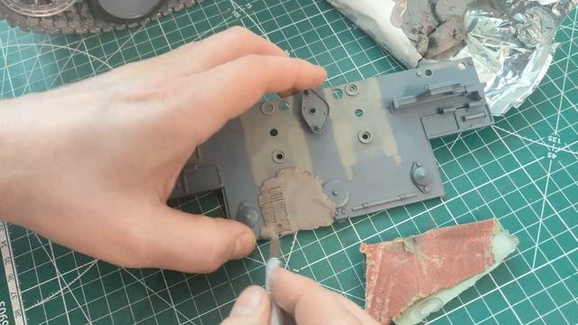Tiger 1 Heng Long 5.3 кастомизация модели. Часть 1. Нанесение циммерита