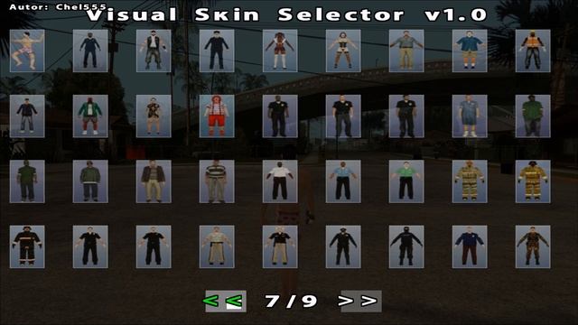 GTA San Andreas MODS #2 - Visual Skin Selector v1.0 смотреть онлайн
