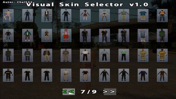 GTA San Andreas MODS #2 - Visual Skin Selector v1.0