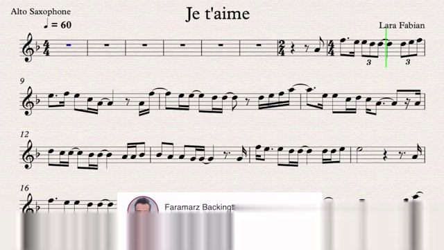 Je T’aime - Lara Fabian _ Play along for Alto Saxophone смотреть онлайн