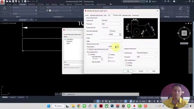 การปรับเส้นบอกขนาด Dimension ใน AutoCAD แบบทะลุปรุโปร่ง แบบ Auto และ แบบ manual by วันชัยติวเตอร์ смотреть онлайн