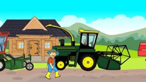 Мультфильмы.  Вася Пьяточкин и лесопилка  - Тракторная сказка для детей.