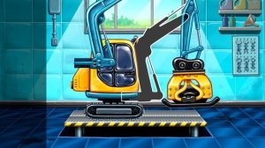 Мультик про машинки рабочие машины пазлы Все серии подряд Лесопогрузчик экскаватор