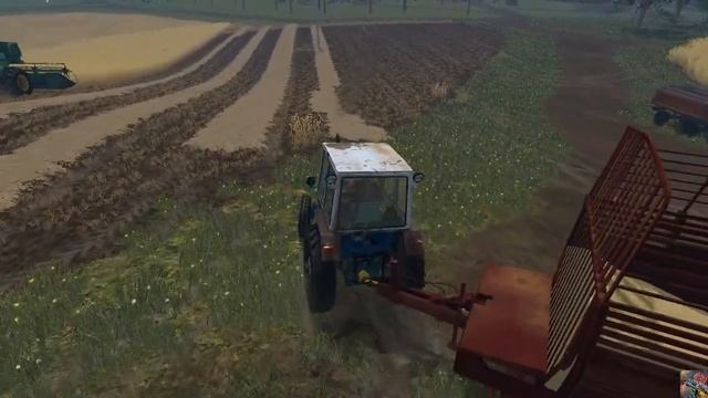 FS2015 - Один российский край - 2 - Убираем поле и солому с него...