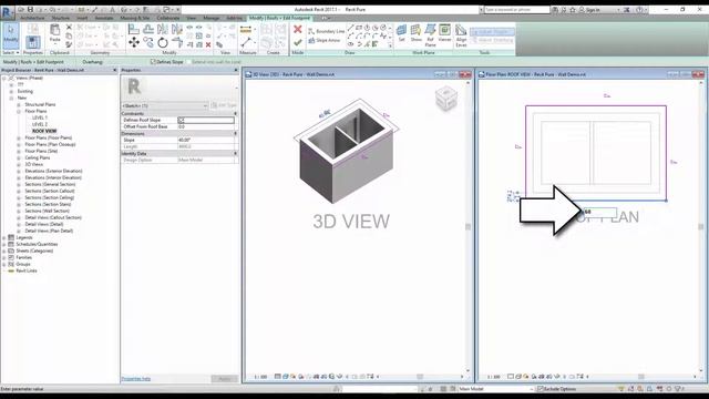 Revit Roof Tip #4 - Modify Each Line To Get Irregular Slope смотреть онлайн