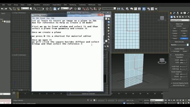 inserting image reference on plane in 3ds studio max tutorial смотреть онлайн