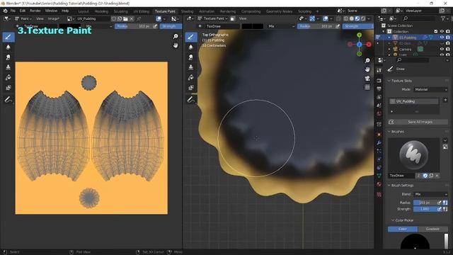 Blender 3.1.2 Pudding Tutorial [02] Shading, UV & Texture Paint смотреть онлайн