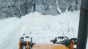 Чистим,чистим,чистим снег. JCB   в деле.