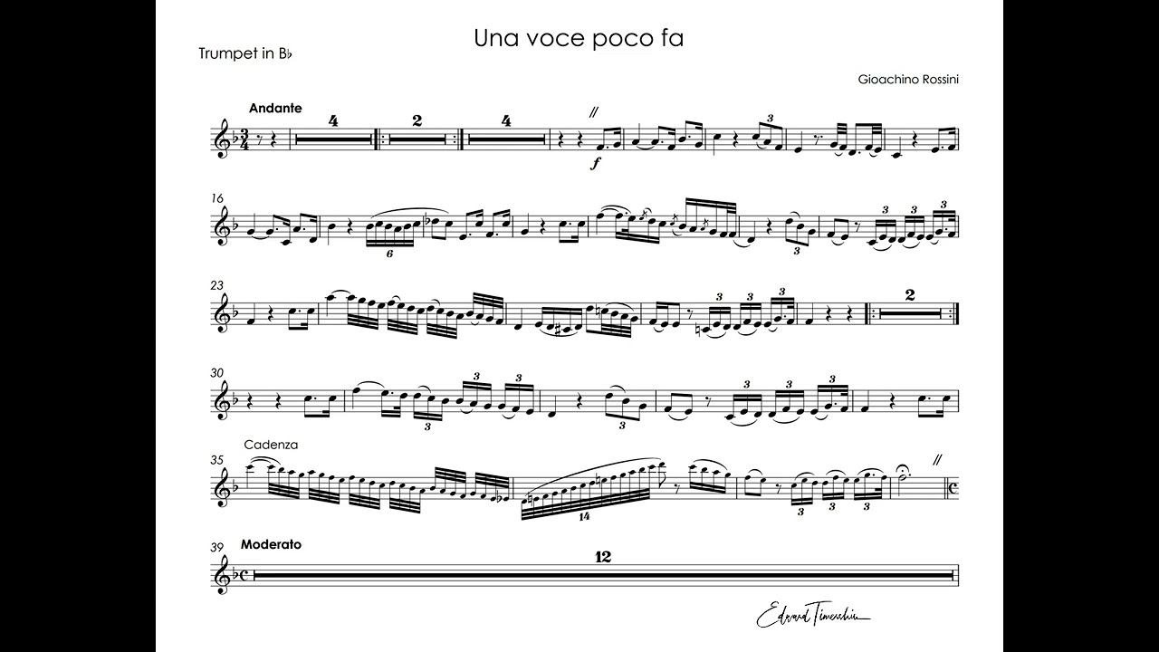 Rossini, Gioachino - Una Voce Poca Fa - Rafael Mendez trumpet