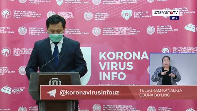 Davlat Bosh sanitariya vrachi Bahrom Almatov ishtirokida brifing смотреть онлайн