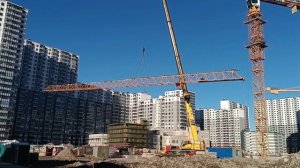 Монтаж стрелы башенного крана