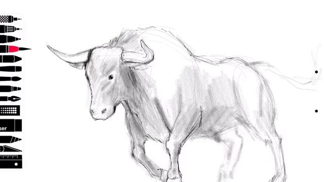 Как нарисовать быка смотреть онлайн