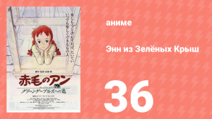 Энн из Зелёных Крыш 36 серия (аниме-сериал, 1979)