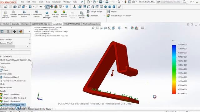 ME470- SolidWorks Simulation (Basic Tutorial) смотреть онлайн
