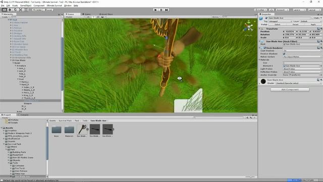3. Unity Tutorial - How to make a Survival Game - Adding Melee Weapons & Tools with Animations! смотреть онлайн