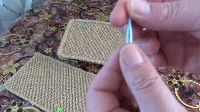 DIY.Сумочка из джута с секретом// вязание на спицах смотреть онлайн