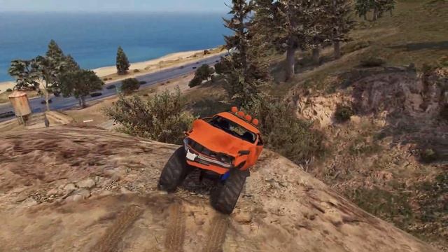 GTA 5 Driving off Mt Chiliad Crashes Compilation #14 (With Roof And Door Deformation) смотреть онлайн