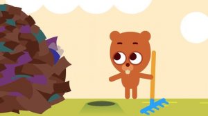 Мультфильм про машинки -  Грузовичок Пик - Раскраска - Мусор в лесу