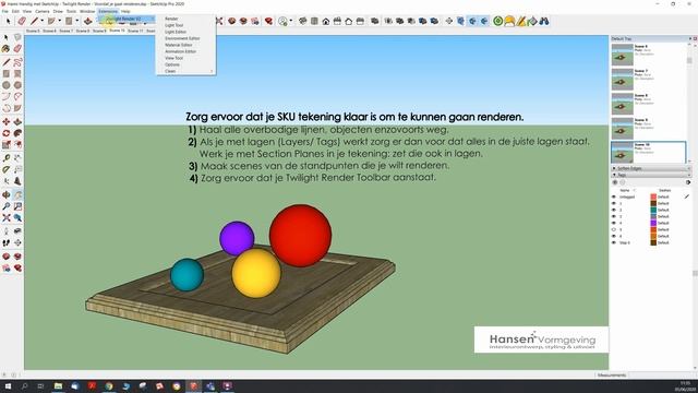 Hanni Handig met SketchUp - Voordat je gaat renderen met Twilight Render смотреть онлайн