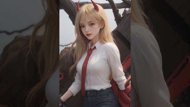 Chainsaw Man Power Sexy Cosplay / 체인소우맨 파워 섹시 코스프레 / チェンソーマン パワー セクシー コスプレ / AIGC смотреть онлайн