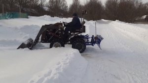 кун в работе .мини трактор переломка 4×4 .15  лс .