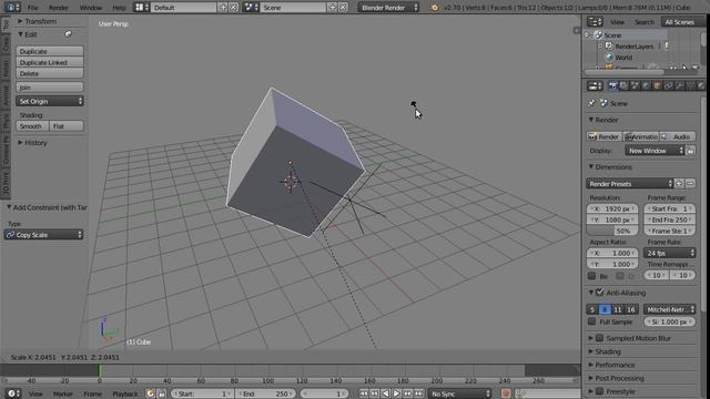 Blender, apply constraint transform (not a tutorial) смотреть онлайн