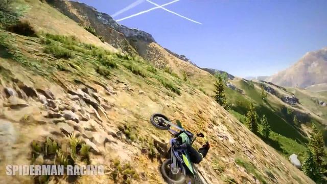 SpiderMan Motocross Motorcycles Challenge On Mountain Superheroes Flash,Hulk,Goku - GTA 5 Mods смотреть онлайн