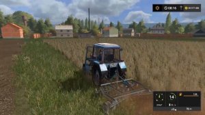Farming Simulator 2017. Керосиновка. Трактор Беларус МТЗ-82.1 Диcкoвую бopoну Ransomes HRЗ1-86.