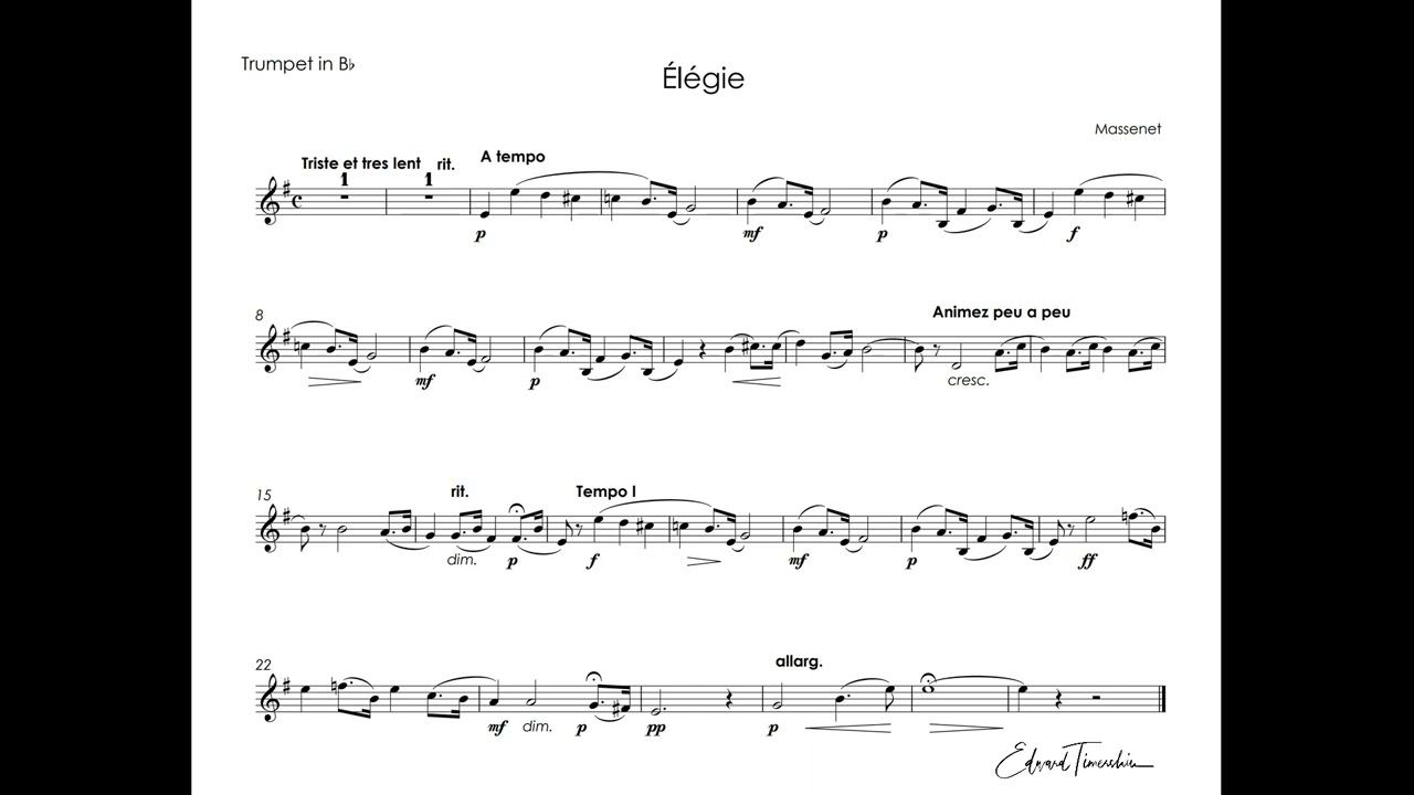 Massenet - Élégie - Sergei Nakaryakov trumpet Bb смотреть онлайн