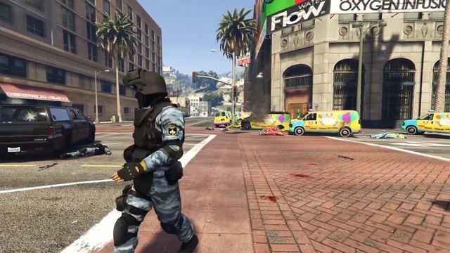 GTA 5 NPC Wars 47 - OMON Vs Clowns #npcwars