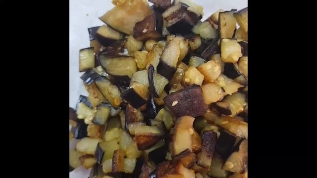 Быстрый Салат из баклажана.