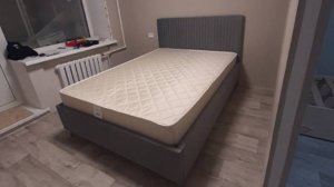 Сборка кровати с подъемным механизмом - Кровати SOLANA Briana цвет серый 160х200 см#80522005